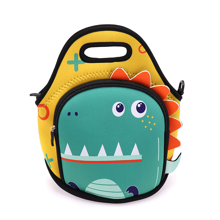 Waterdichte rits krokodil neopreen Preschool Kids lunchtas